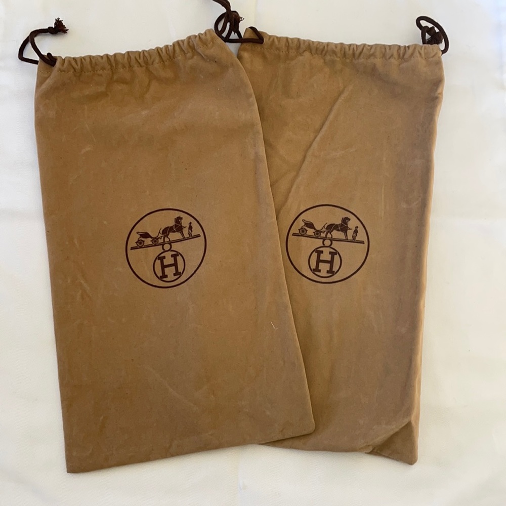 Authentic Hermes Velvet Shoe Dust Bag